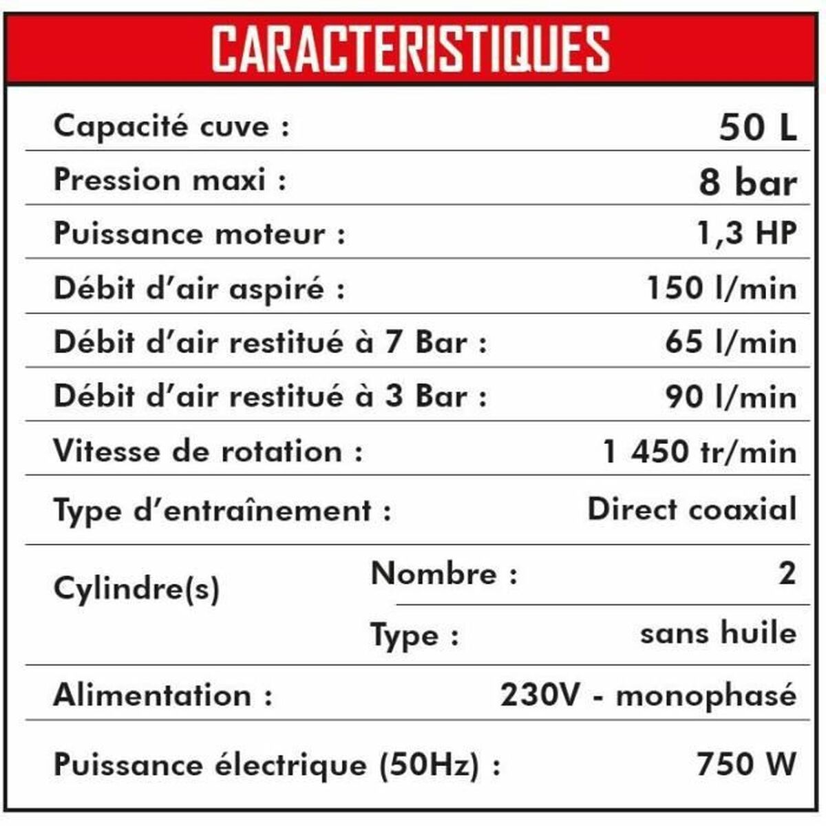 Luftkompressor MECAFER 425523 Horisontell Tyst 8 bar 24 L